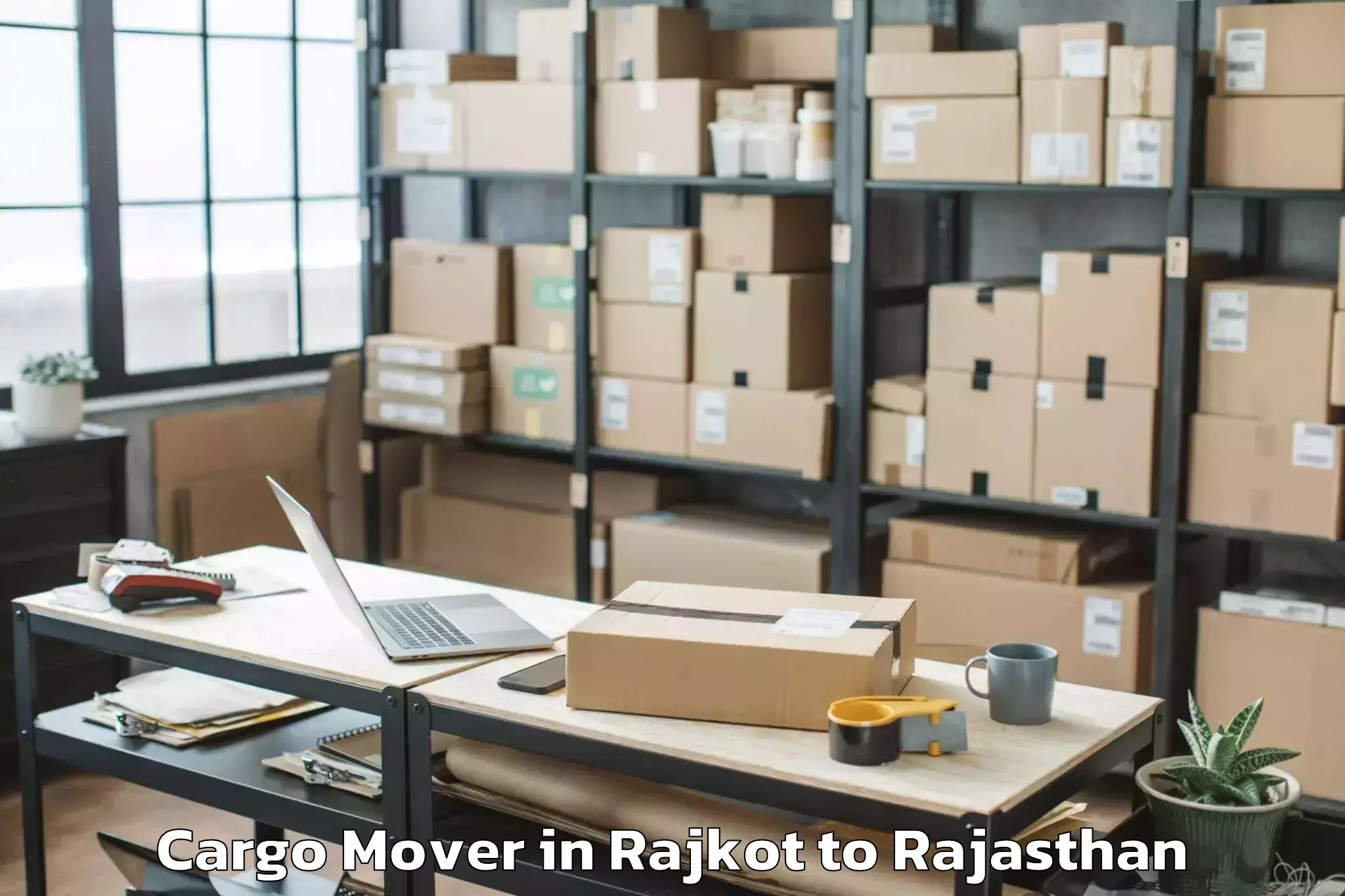 Top Rajkot to Jaipur National University Jai Cargo Mover Available